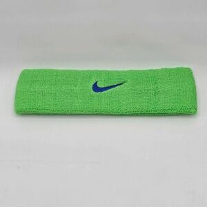Nike Swoosh Sport Athletic Headband Neon Green Blue Unisex One Size OSFM NWT NEW
